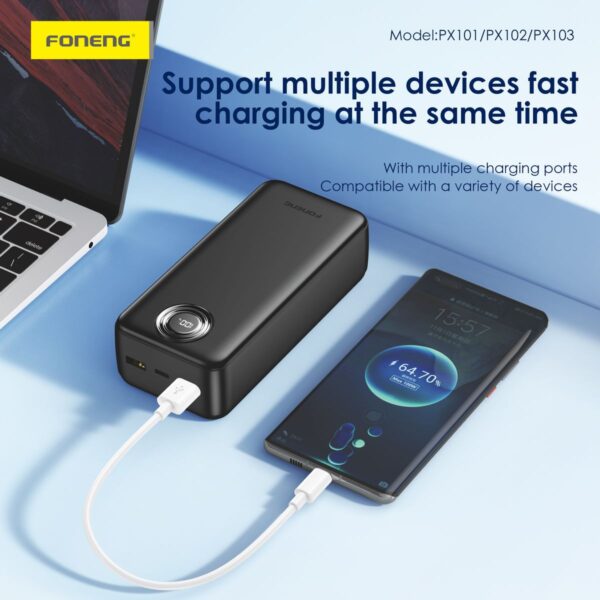 10,000 mAh 22.5W fast charging power bank Black