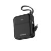 10,000 mAh 22.5W Dual Cable Fast Charging Mini Power Bank Black