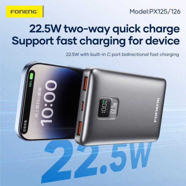 10,000 mAh Fast Charging Mini Size Power Bank