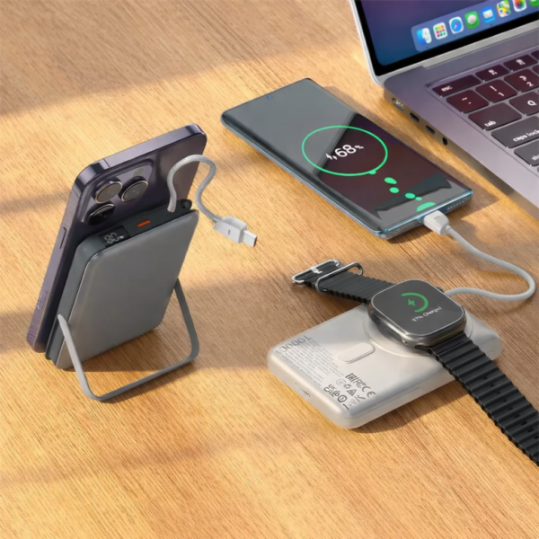 HOCO Q43 10000mAh Magnetic Wireless Power Bank 20W Fast Charge 3-in-1