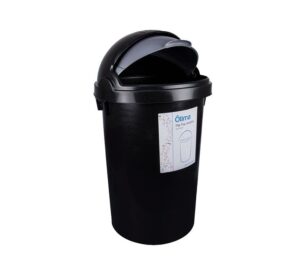 Dustbin - Flip-Top Dustbin - Plastic - Black - 25L