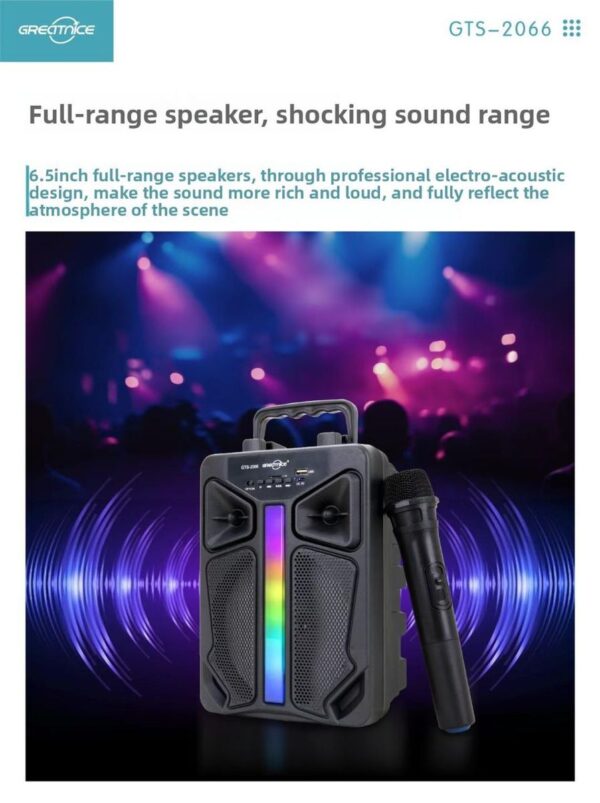 GTS2066-2 Greatnice 6.5 inch Bluetooth Speaker with Microphone -GTS2066