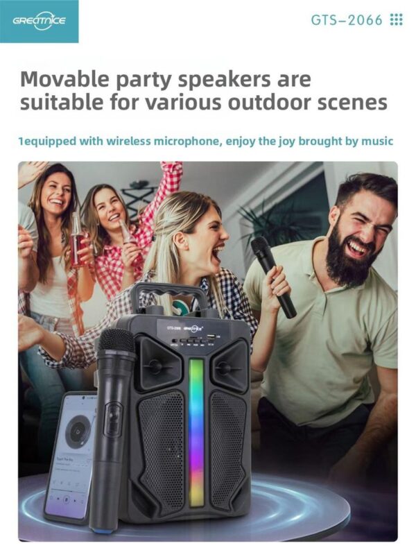 GTS2066-3 Greatnice 6.5 inch Bluetooth Speaker with Microphone -GTS2066