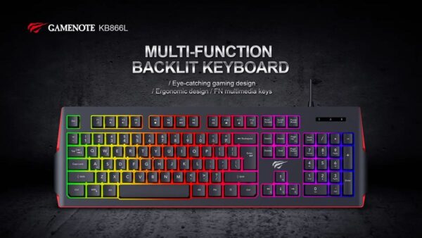 HAVIT KB866L Multi-Function Game & Office Backlit Keyboard