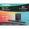 Omega 2.1 60W-8 Omega 2.1 60W PureVibe Series Soundbar & Wired Subwoofer HDMI/BT/USB 101Y