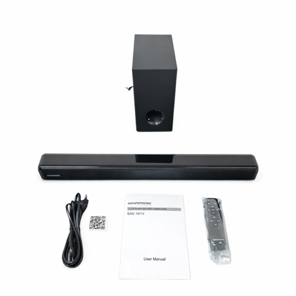 SAV-101V-3 Supersonic 2.1CH 100W Soundbar 5" Subwoofer HDMI / BT / AUX / USB 101V