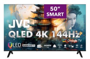 JVC 50" QLED Ultra 4K 144HZ Smart Google Gaming TV