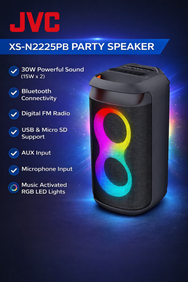 JVC Party Speaker Model Number XS-N2225PB