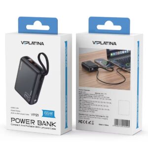 VipLatina-21, 20,000mAh Super Fast-Charging Power Bank with Digital Display