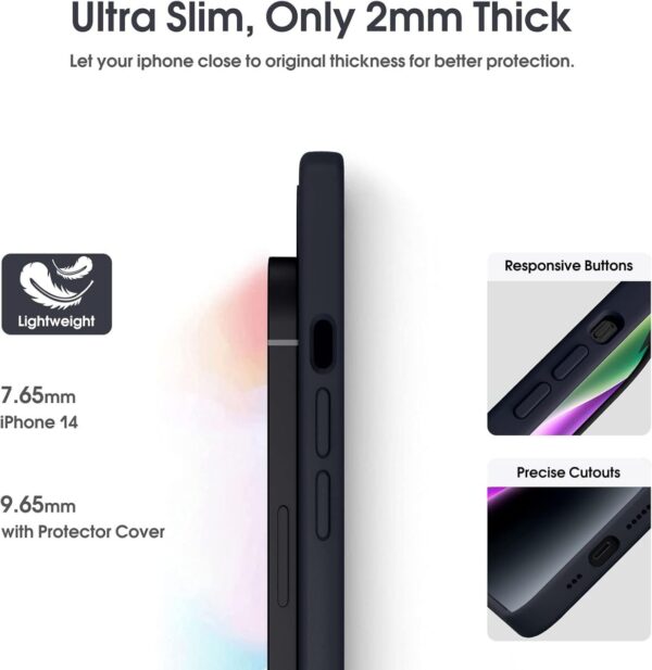 Silicone Cover + PROTECTOR  Compatible With i Phone
