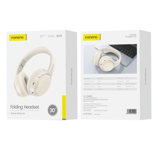 bl53-1 FONENG BL53 Wireless Bluetooth Foldable Over-Ear Gaming Music Headset