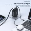 FONENG Max50-EU Compatible 65w A+C 2Port GaN Charger with Retractable Cable