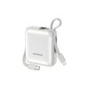 px115.7 10000 mAh Mini Dual-Cable 22.5W Fast Charging Power Bank - Silver