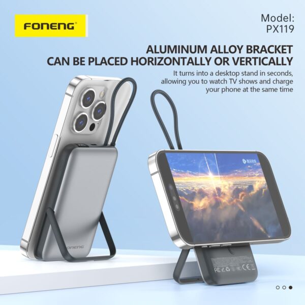 px119.3 10,000 mAh Magnetic Fast Charging Power Bank PX119