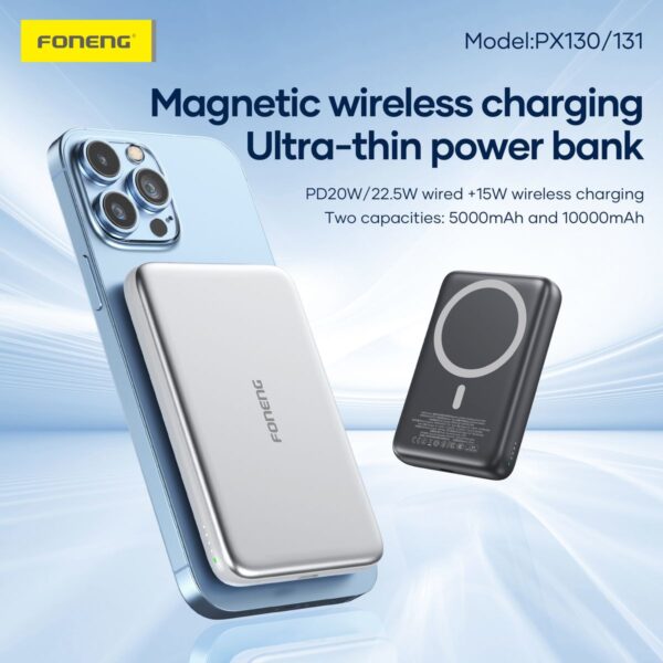 px131.3 Magsafe 10,000 mAh Magnetic Wireless Power Bank PX131