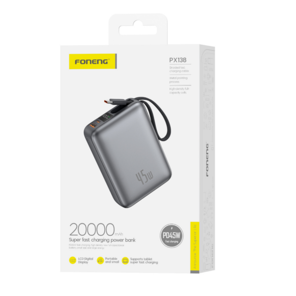 px138.1 FONENG PX138 Super Fast 45w Power Bank - 20000mAh